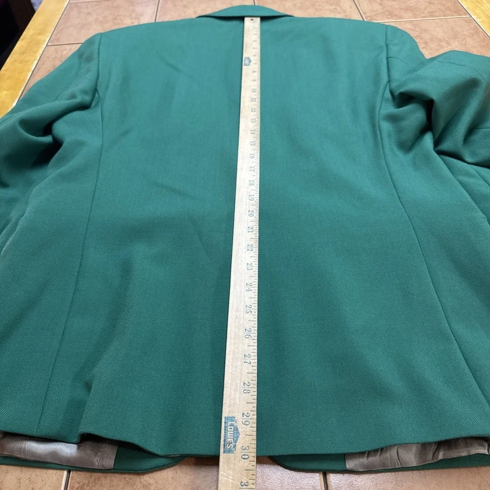 VTG Hardwick Wool Blend Kelly Green Blazer Sz 40S Gold Buttons Sport Coat Jacket